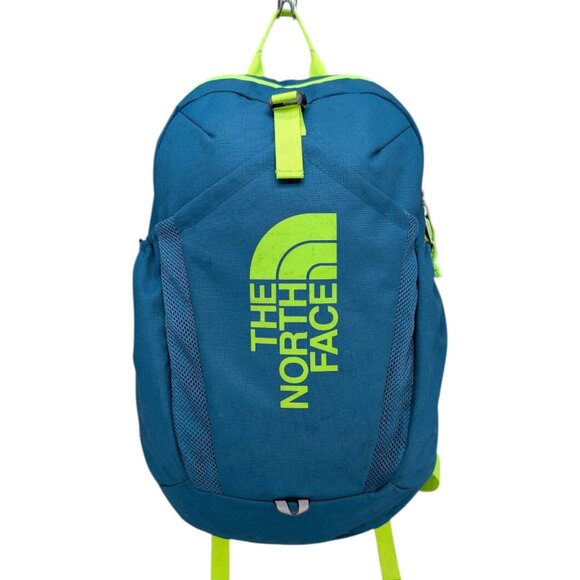 The North Face Mini Recon Backpack Teen Kids Blue Green Bookbag 15L - Picture 1 of 13